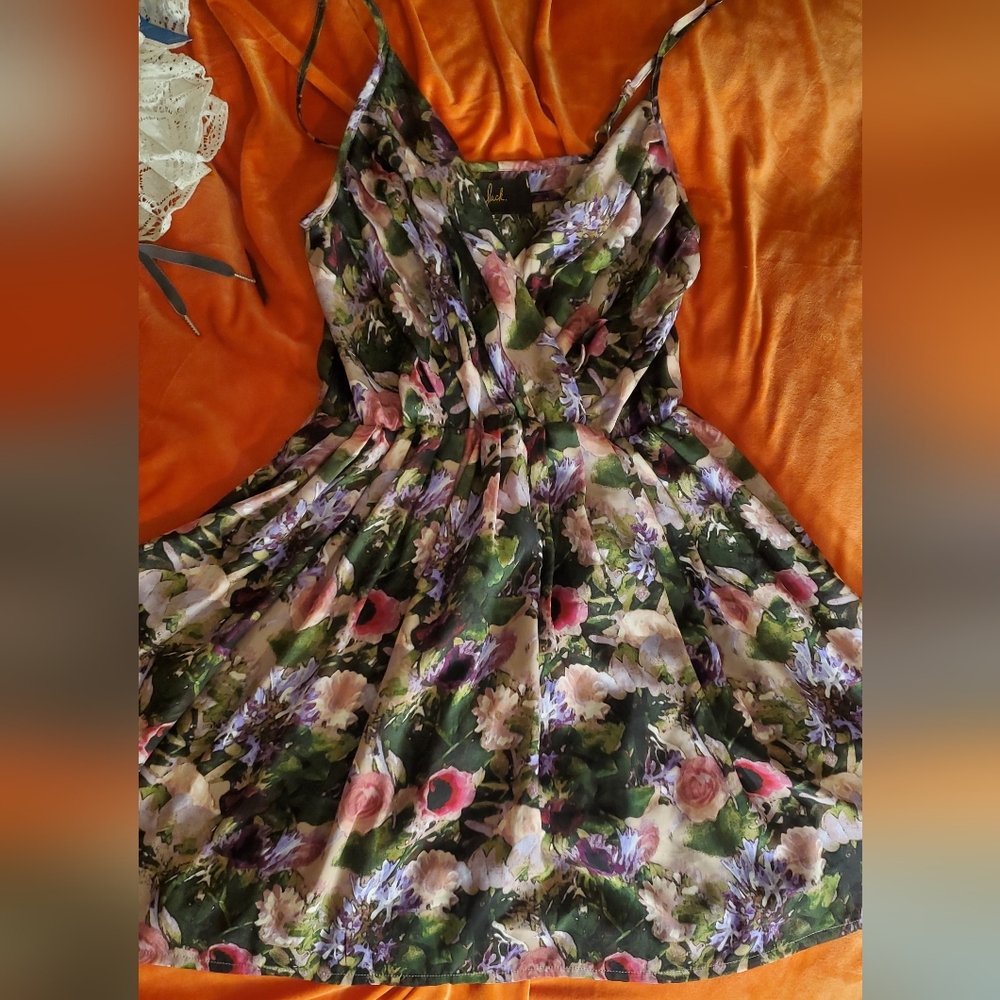 Jack boutique floral bubble skirt style dress criss cross front